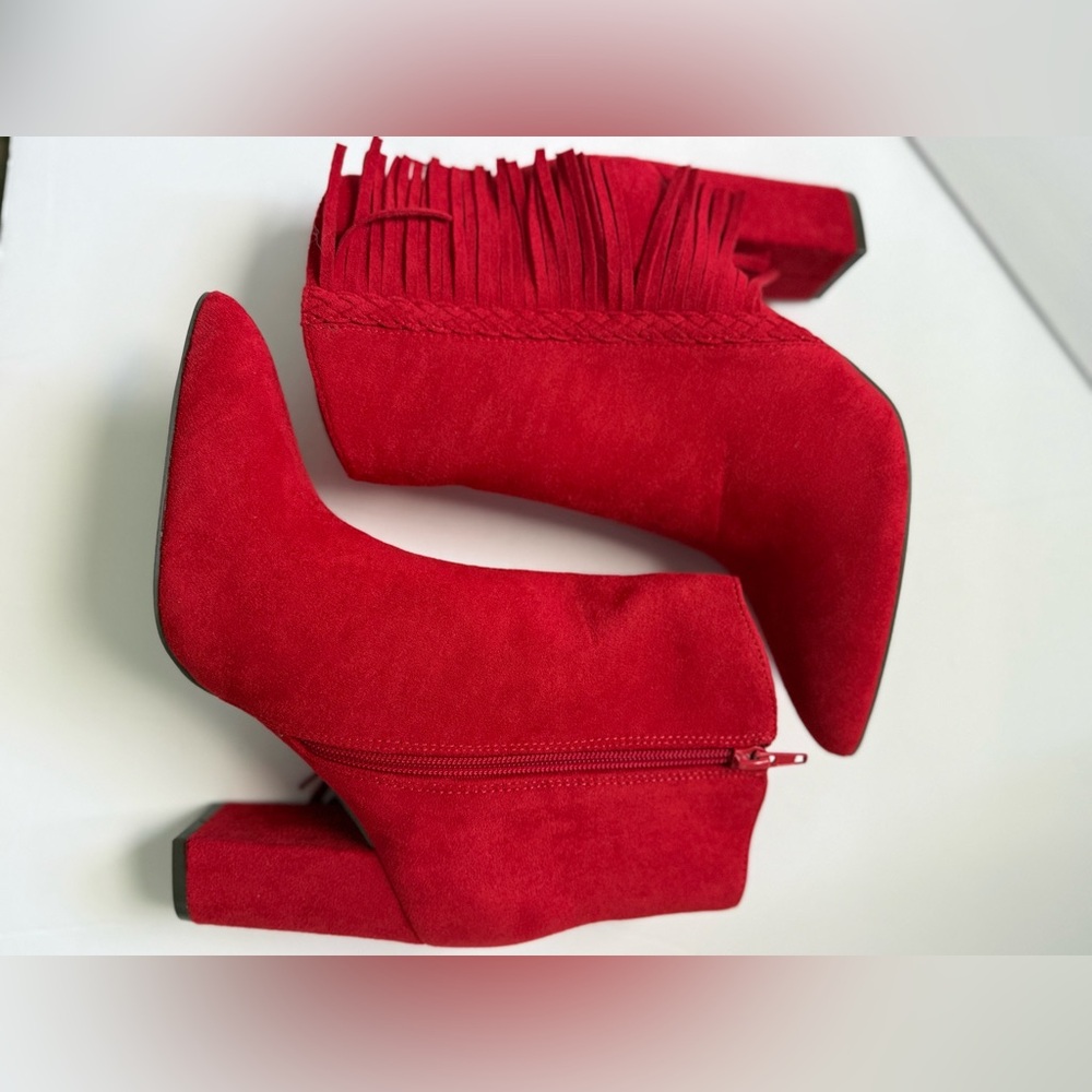 Suede Fringe Bootie